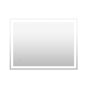 Pax Rectangular Frameless Anti-Fog Aluminum Front/Back-lit Tri-color LED Bathroom Vanity Mirror with Smart Touch Control - JONATHAN Y